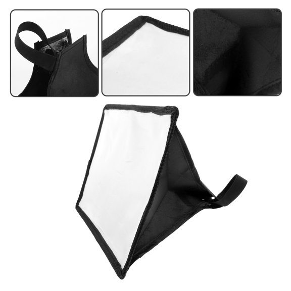 HAMPPLIES Portable Universal Flash Diffuser Softbox for Camera Top Flash Light Black