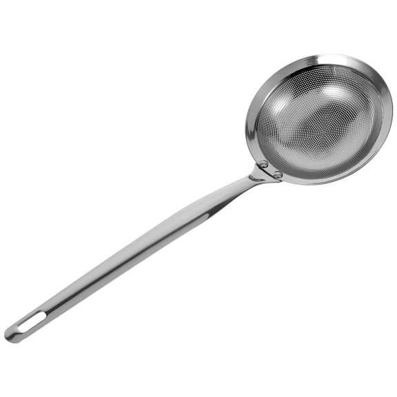 HAMPPLIES Premium Stainless Steel Strainer with Perforated Holes for Cooking and Oil Separation