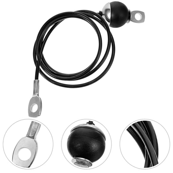 HAMPPLIES Sturdy Pulley Cable System Steel Black 1Pack for Gym Use and Outdoor Exercise