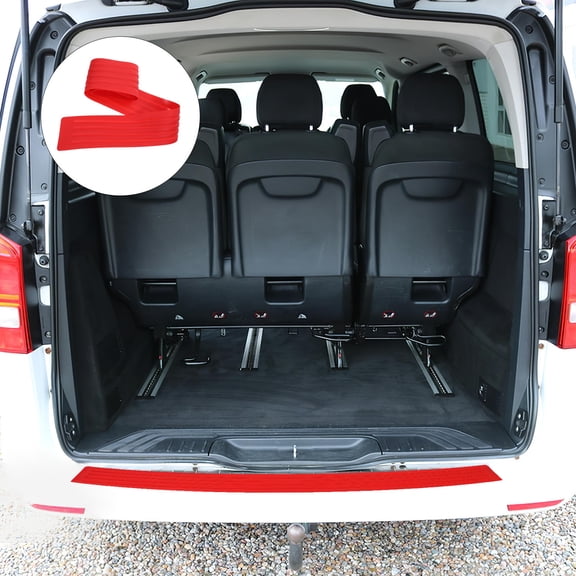 HAMPPLIES Durable Red PVC Rubber Rear Bumper Protector for Suv with Sleek Design and Easy Installation