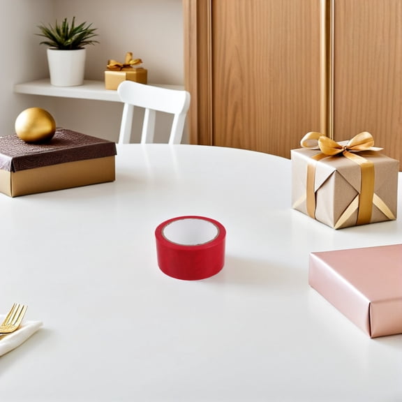 HAMPPLIES Red Tamper Proof Tape for Packaging with Clear Voidopen Tamper Evidence and Strong Adhesive