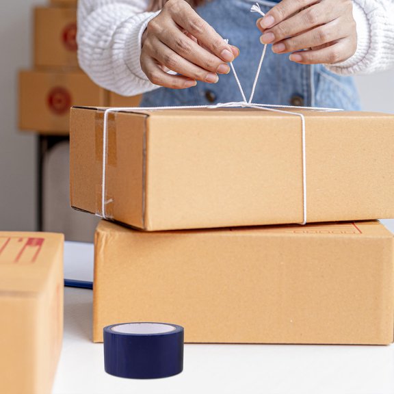 HAMPPLIES Reliable Blue Tamper Proof Packing Tape with Voidopen Seal for Secure Box and Document Protection