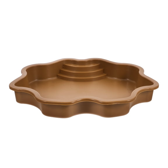 HAMPPLIES Reptile Water Dish Reptile Bathing Pool Light Brown ABS Simple Design 1Pack