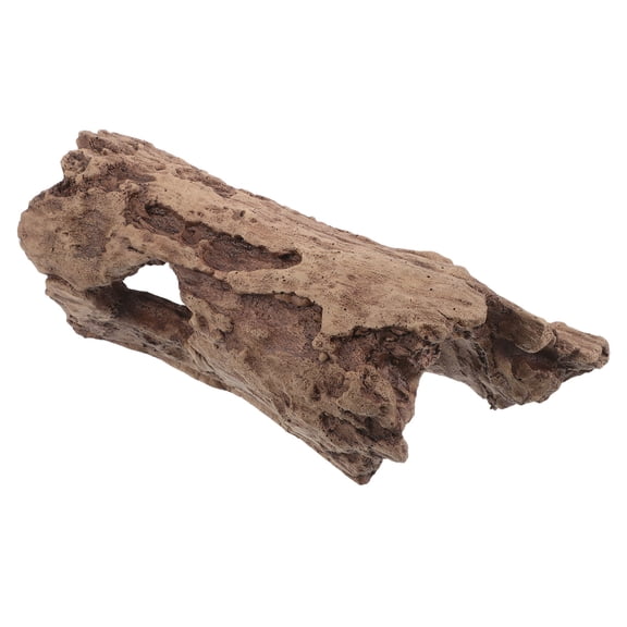 HAMPPLIES Natural Resin Lizard Hideout in Dark Brown for Tanks and Reptile Habitats, Realistic Simulation Decor