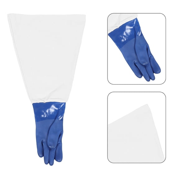 HAMPPLIES Reusable Industrial Rubber Gloves with Strong Abrasion Resistance for Home Sandblasting Tasks