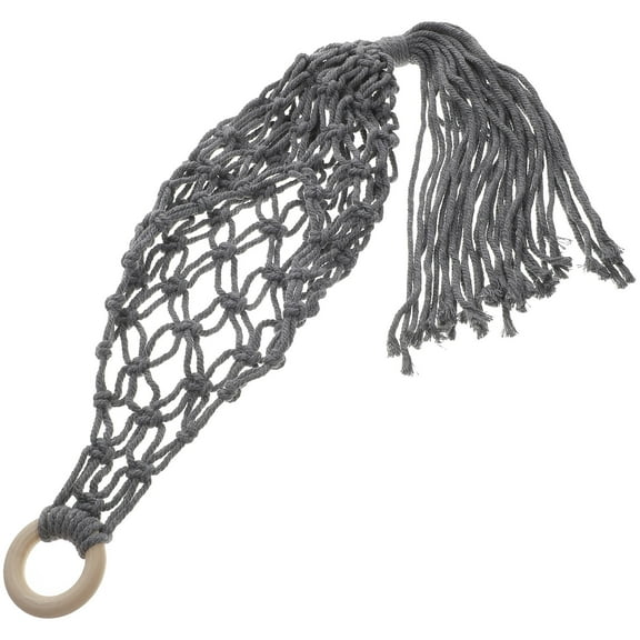 HAMPPLIES Reusable Produce Bag for Kitchen Use Grey Cotton Mesh Bag Lightweight and Breathable 7.5 x 9.5