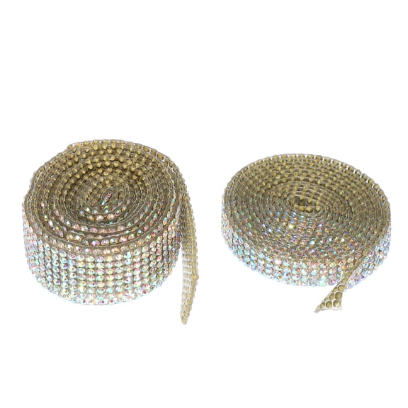HAMPPLIES Rhinestone Wrap Ribbon for Home DIY Crafts Assorted Color Easy Cut and Attach
