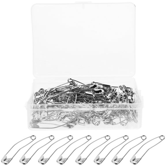 HAMPPLIES Security Pin Curved Safety Pin for Sewing and Quilting Stainless Steel Silver 3.8X0.7cm