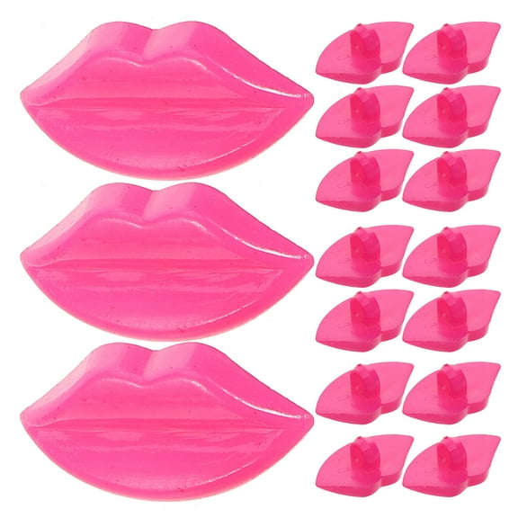 HAMPPLIES Sewing Decorative Buttons Lip Accessories 50Pcs Rosy Plastic Doll Mouth Parts for Craft Projects 1X0.47X0.39In