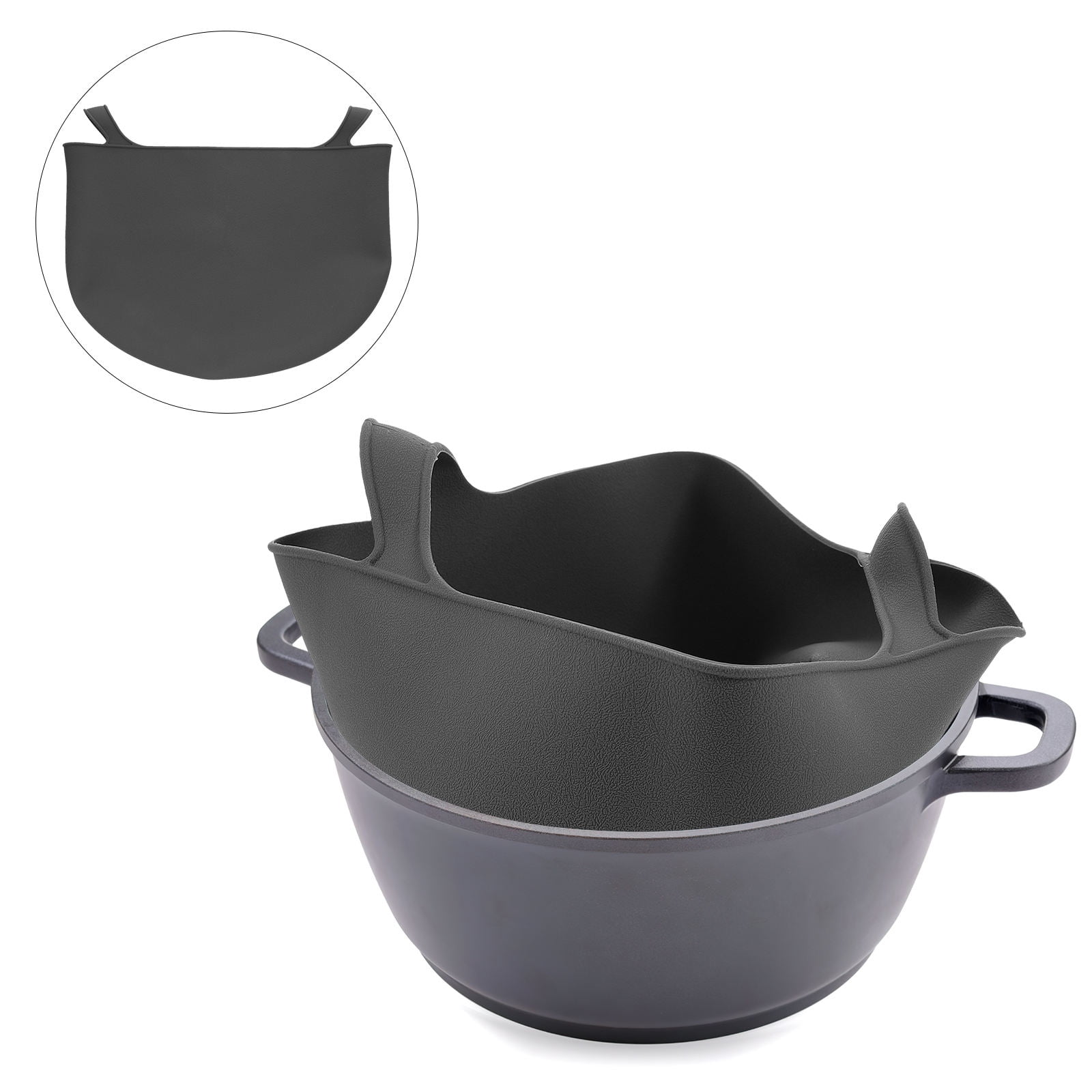HAMPPLIES Silicone Slow Cooker Liners Fit 1Pack 44X33X2CM Grey