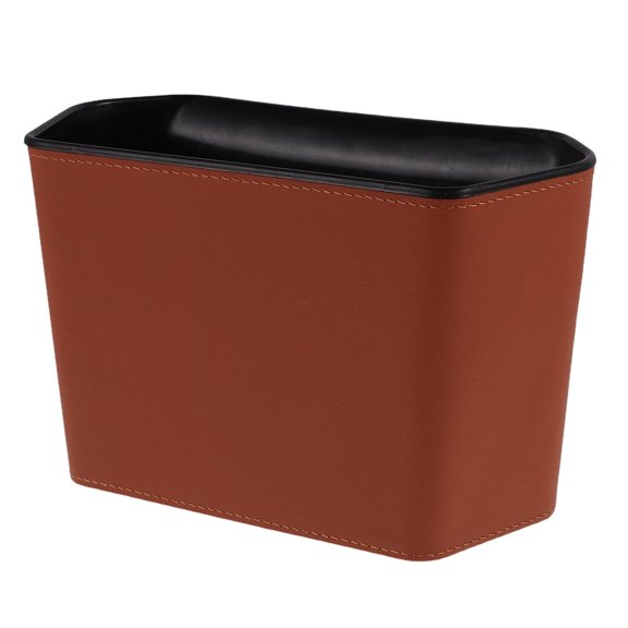 HAMPPLIES Small Removable Car Trash Can with Clip Orange for Suv Truck Leakproof Garbage Bin