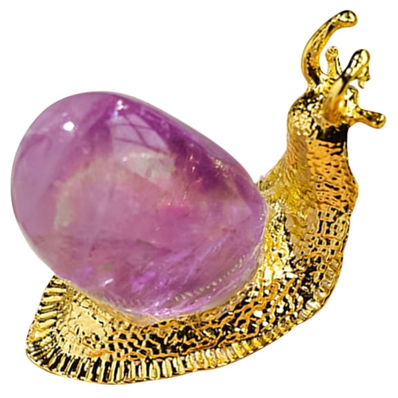 HAMPPLIES Snail Figurines Home Decor Metal Crystal 4.5X3.0X2.6In Handmade Lovers 1Pack