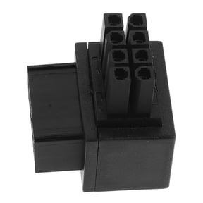 HAMPPLIES 8 Male 90 Degree CPU Power Connector Adapter for Mainboard, Black Plastic Angle Plug
