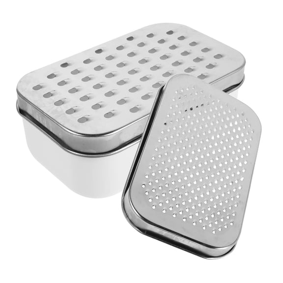 HAMPPLIES Stainless Steel Food Grater with Container Box for Cheese Shredding and Vegetable Slicing