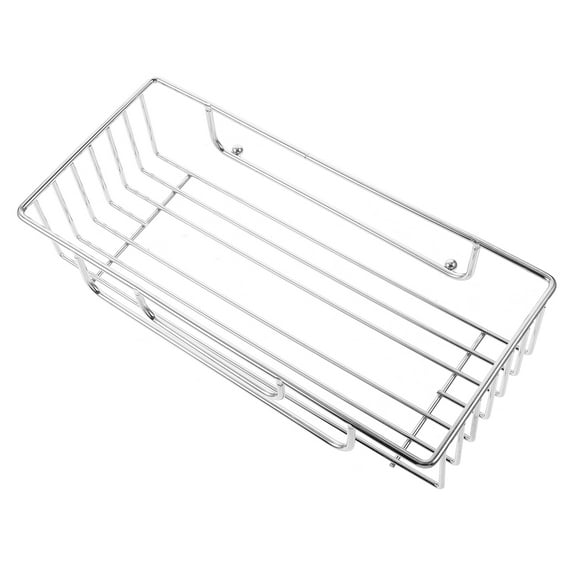HAMPPLIES Stainless Steel Shower Shelf 1Pack Wall-Mounted Silver Rectangular for Bathroom Storage