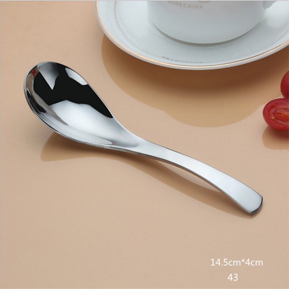 HAMPPLIES Stainless Steel Soup Spoons 3Pcs Set For Daily Meal And Students