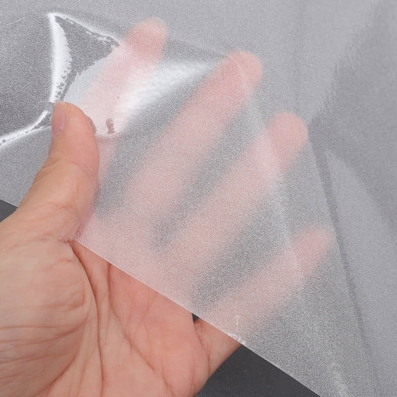 HAMPPLIES Static Window Cling Privacy Film Frosted Glass Transparent Non Adhesive for Laptop Windows