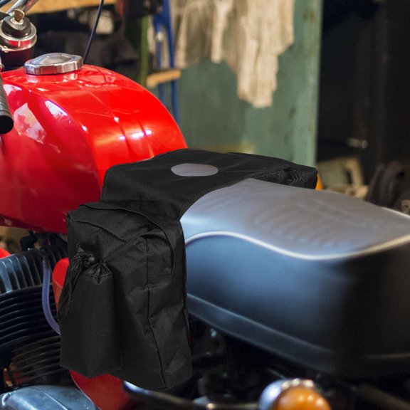 HAMPPLIES Motorcycle Side Bag Atv Bag Ample Storage Black 1Set