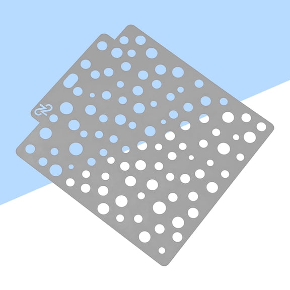 HAMPPLIES Flexible Grey Plastic Drawing Stencils with Smooth Edges for Crafting and Art Projects