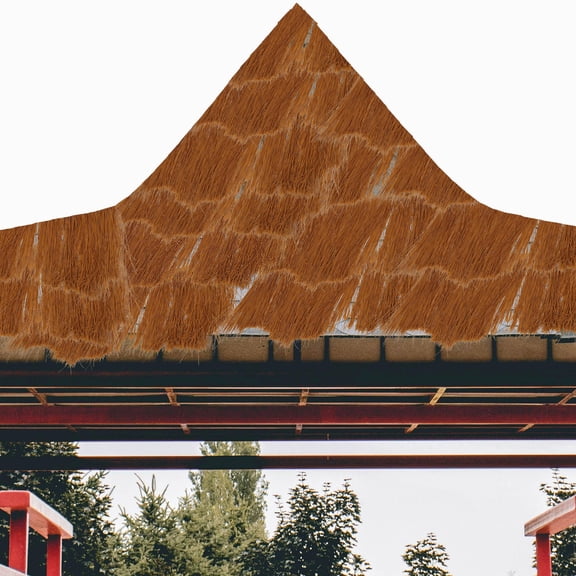 HAMPPLIES Synthetic Thatched Roof Tiles for Rustic Garden - Decorative Outdoor Roofing Material