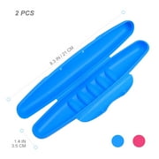 HAMPPLIES Toothbrush Case for Traveling 2Set Blue and Rosy Color Options