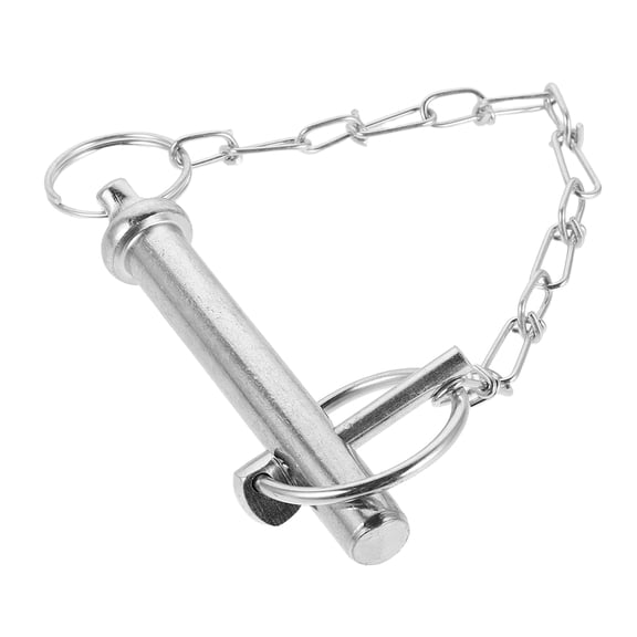 HAMPPLIES Heavy Duty Trailer Axle Mounting Pin with Chain, Plated Metal, Spring Loaded for Towing Performance