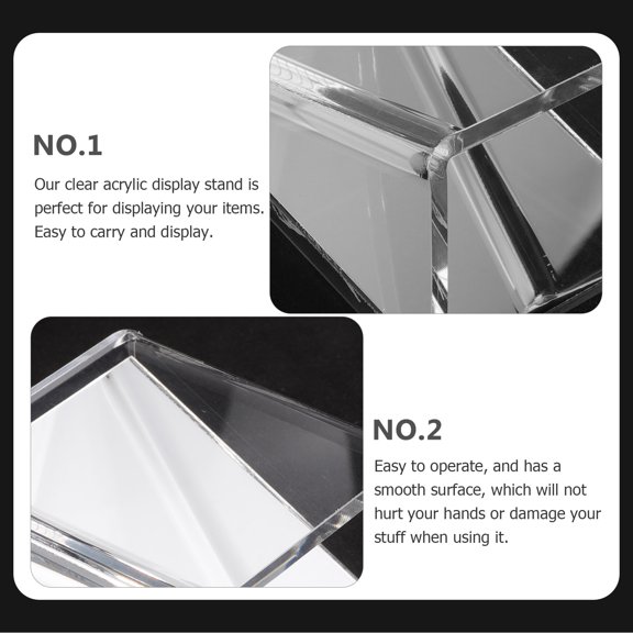 HAMPPLIES Transparent Acrylic Display Rack for Stones Crafts and Figurine Storage