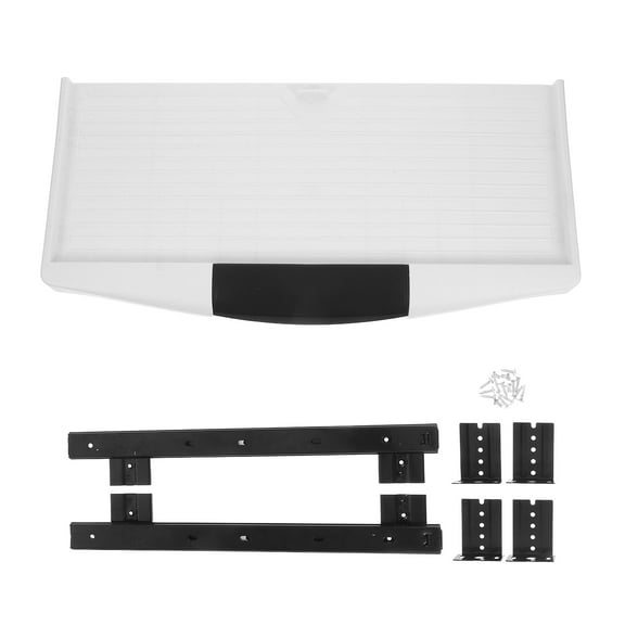 HAMPPLIES Plastic Keyboard Shelf Under Desk Slide Out Tray for Home Computer Workspace