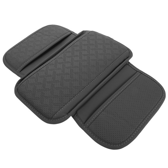 HAMPPLIES Universal Fit Car Armrest Box Cushion Grey with Added Height and Easy Installation