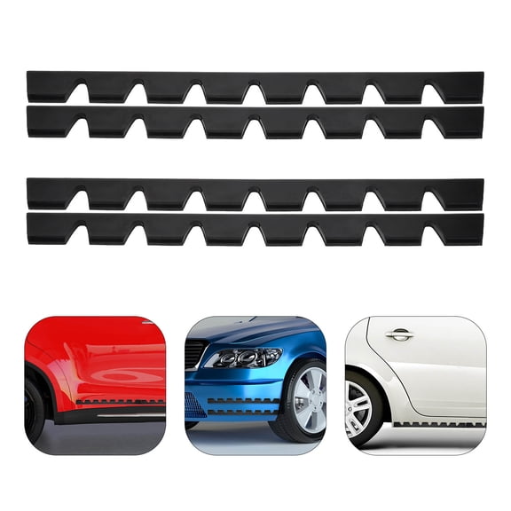 HAMPPLIES Black Universal Car Bumper Guard Kit Front Protector for Anti Scrape Damage and Skid