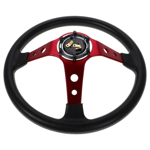 HAMPPLIES Universal and Golf Cart Steering Wheel with Comfortable PU Grip and Aluminum Alloy