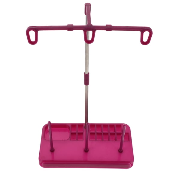 HAMPPLIES Universal Sewing Machine Thread Holder Stand in Purple with Easy Assembly Design