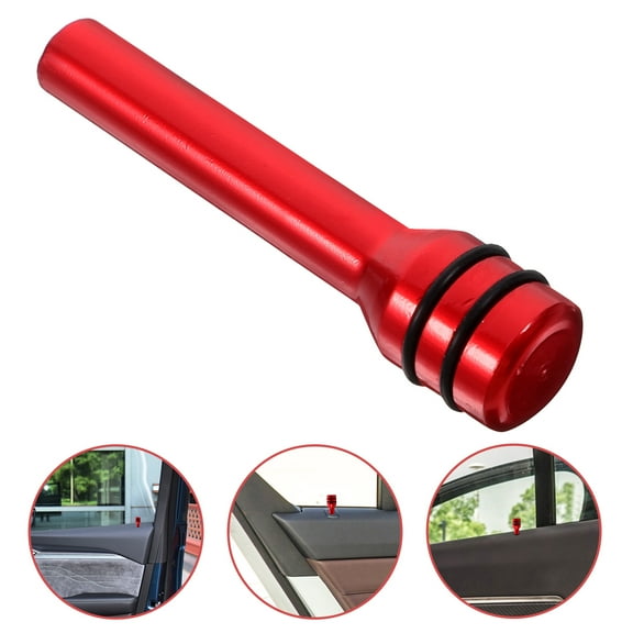 HAMPPLIES Vehicle Red Aluminum Door Lock Knob Compatible with Multiple Car Models for Secure Locking