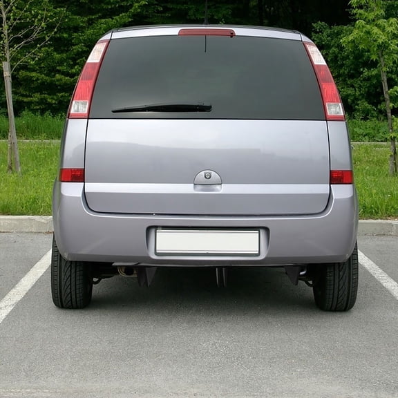 HAMPPLIES Vehicle Rear Spoiler Car Tail Bumper Diffuser ABS Black Easy Installation Accessory