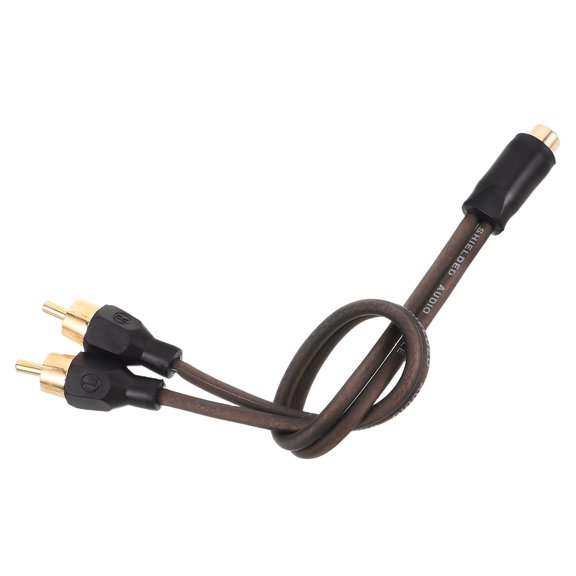 HAMPPLIES Versatile Y Shaped Rca Splitter Cord for Car Audio Speaker Connection and Amplifier