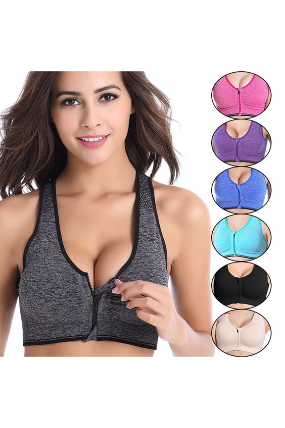 Vest Bra Front Closure Padded Bras 1Set Square Style for Exercise Activities Comfortable Wearing