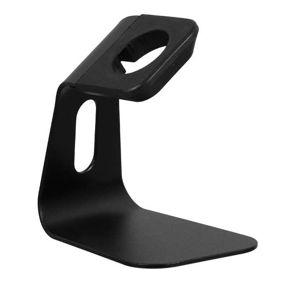 HAMPPLIES Black Desktop Watch Charging Stand with Cable Organizer and Stable Base for Home and Office Use