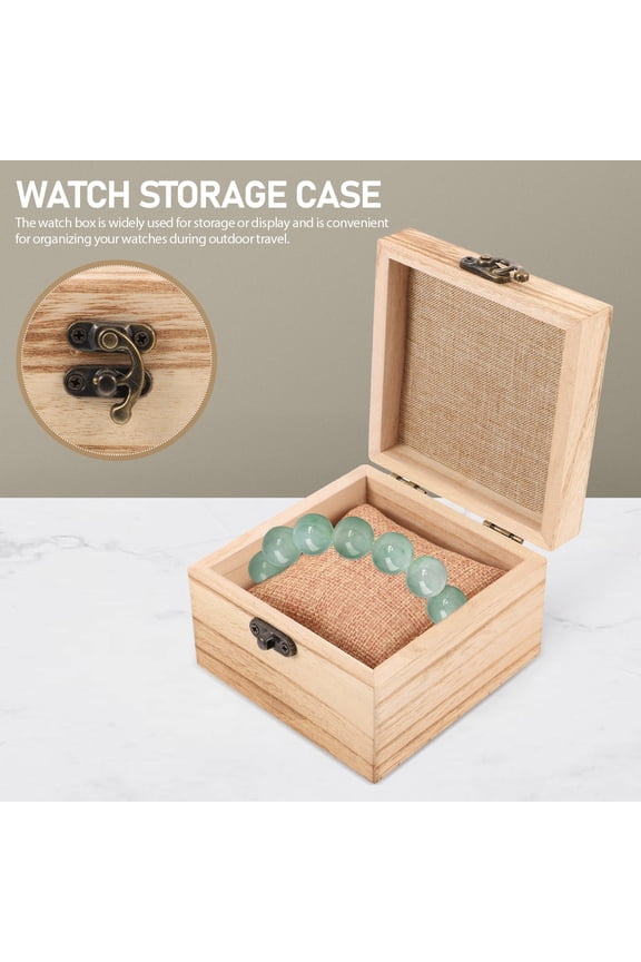 Watch Organiser Watch Case Wood Khaki 1 Set Portable Storage