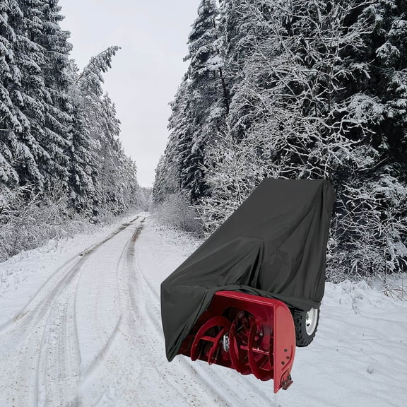 HAMPPLIES Wear Resist Snow Blower Protector Cover in Black Oxford Cloth for Outdoor Use