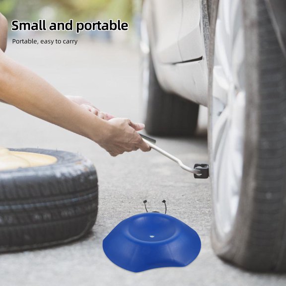 HAMPPLIES Wheel Chock Wedge Anti Slip Blue PP For Car RV Truck Parking on Slopes 1Set