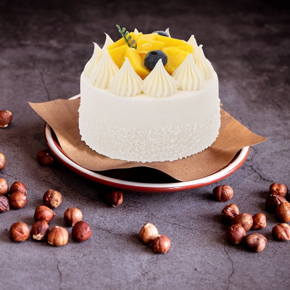 HAMPPLIES White Artificial Cake Model Set, Realistic Simulation Dessert Display with PVC Material