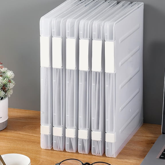 HAMPPLIES Transparent Desktop Document Holder Box for Paper and Certificates