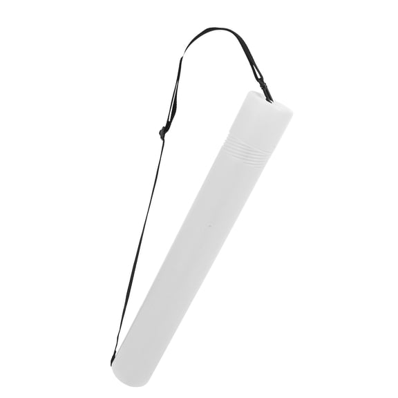 HAMPPLIES White Extendable Poster Tube with Large Capacity Storage and Portable Carry Strap