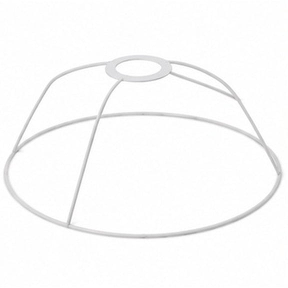 HAMPPLIES White Metal Lampshade Ring for DIY Lighting Projects - Sturdy Iron