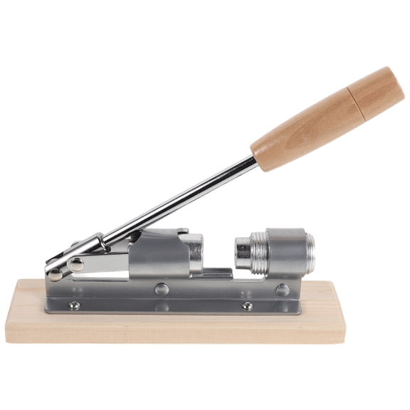 HAMPPLIES Wood Base Nutcracker with Stainless Steel Mechanism for Cracking Walnuts Pecans Hazelnuts and Chestnuts