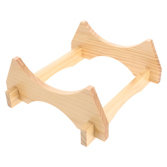 HAMPPLIES Wood Beverage Dispenser Stand for Home Use with Natural Finish and Reliable Support