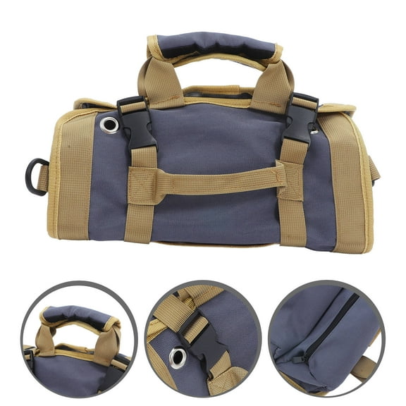 HAMPPLIES Wrench Organiser Roll Up Tool Bag Gray Tool Storage For Mechanics 1Set