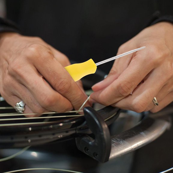 HAMPPLIES Yellow Stringing Machine Tool with Ergonomic Handle for Badminton and Tennis Racket Maintenance