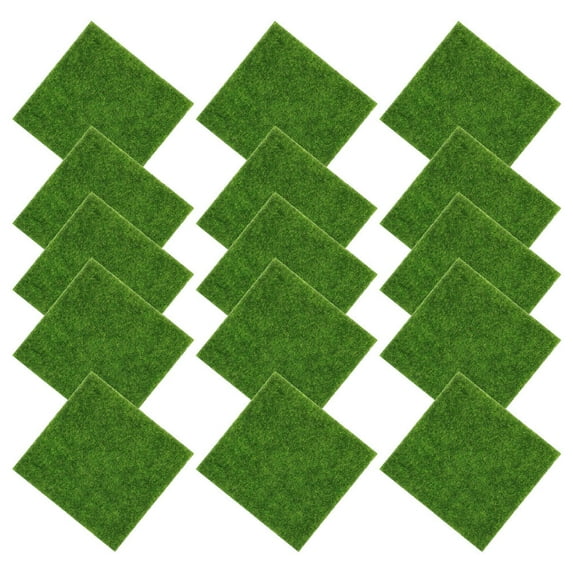 HAMPPLIES home decor projects Faux Moss Green Plastic for Outdoor Use 15pcs
