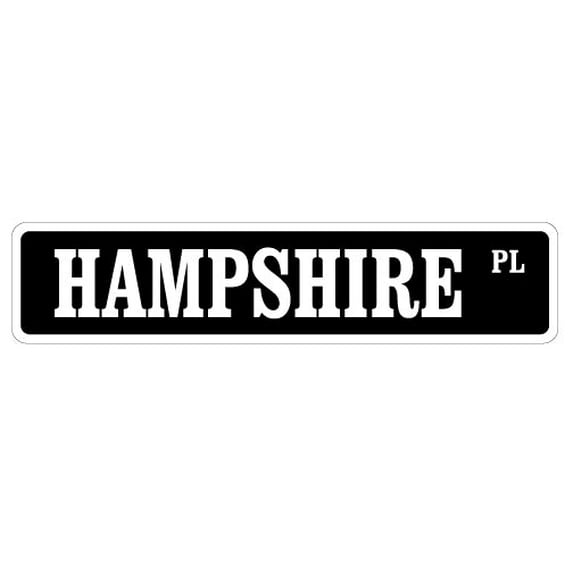 HAMPSHIRE PIG Street Sign swine hog farmer farm animals | Indoor/Outdoor | 24" Wide